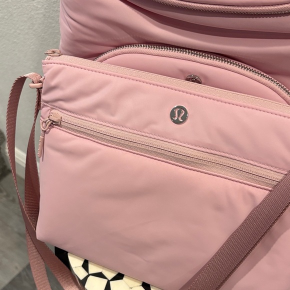 Lululemon Pink Diaper Bag + Crossbody - Picture 3 of 14